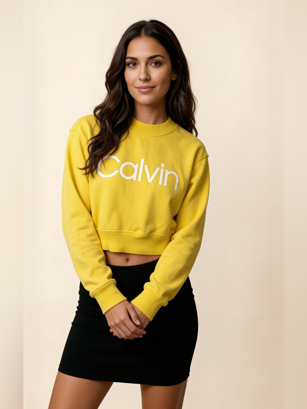 Calvin Klein Performance Neon Yellow Crewneck Sweater